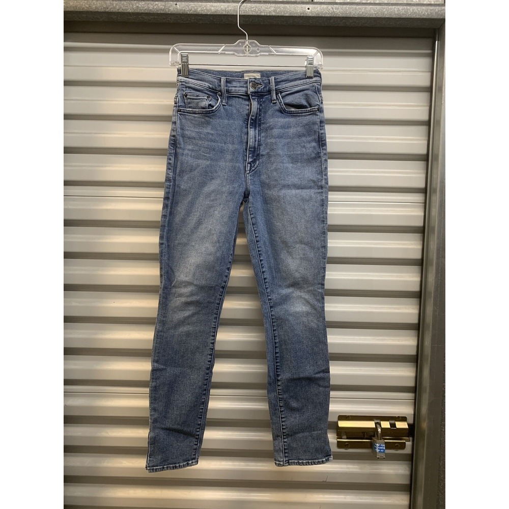 MOTHER The Swooner Ankle Slice Jeans in Group Bathing 26 x 27